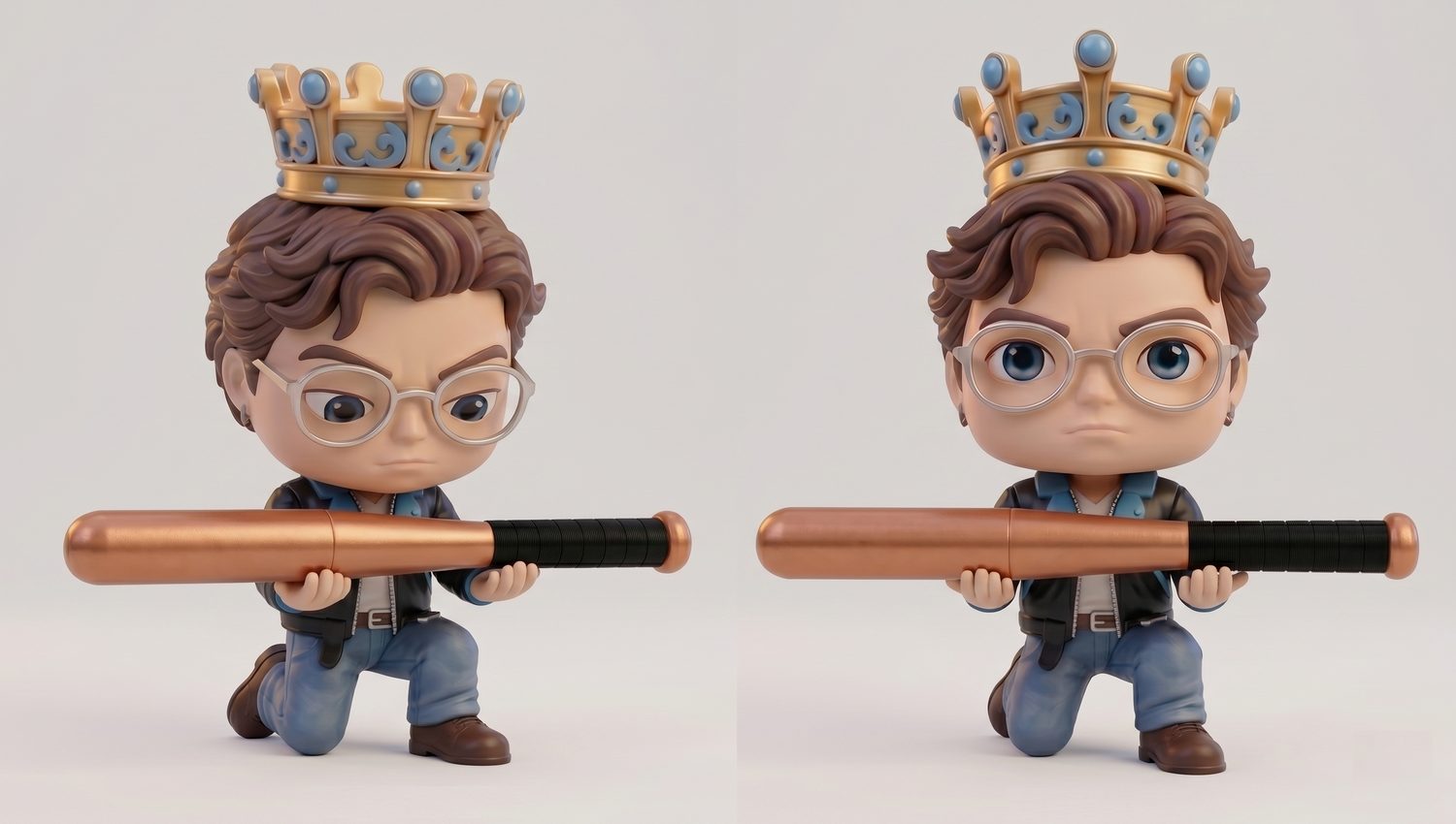 Mascotte-chevalier — concept figurine qui présente la batte